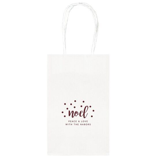 Confetti Dots Noel Medium Twisted Handled Bags
